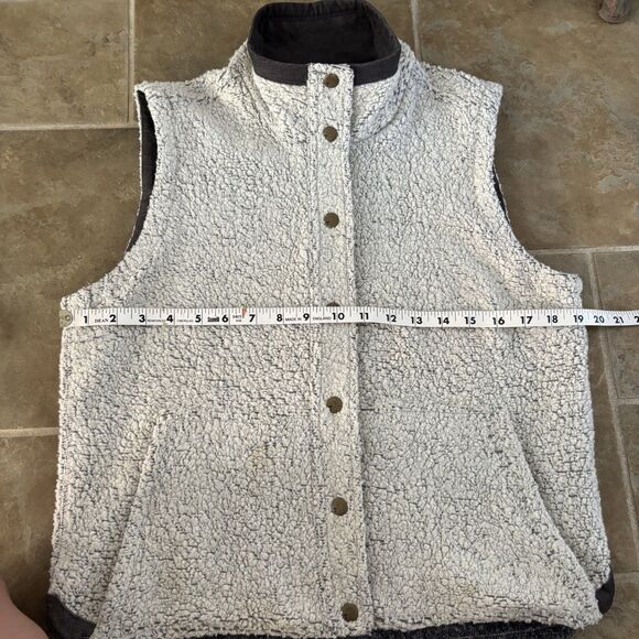 Toad & Co Vest Womens Medium Sheridan Sherpa Wool Blend Corduroy Trim Outdoor - Picture 3 of 6